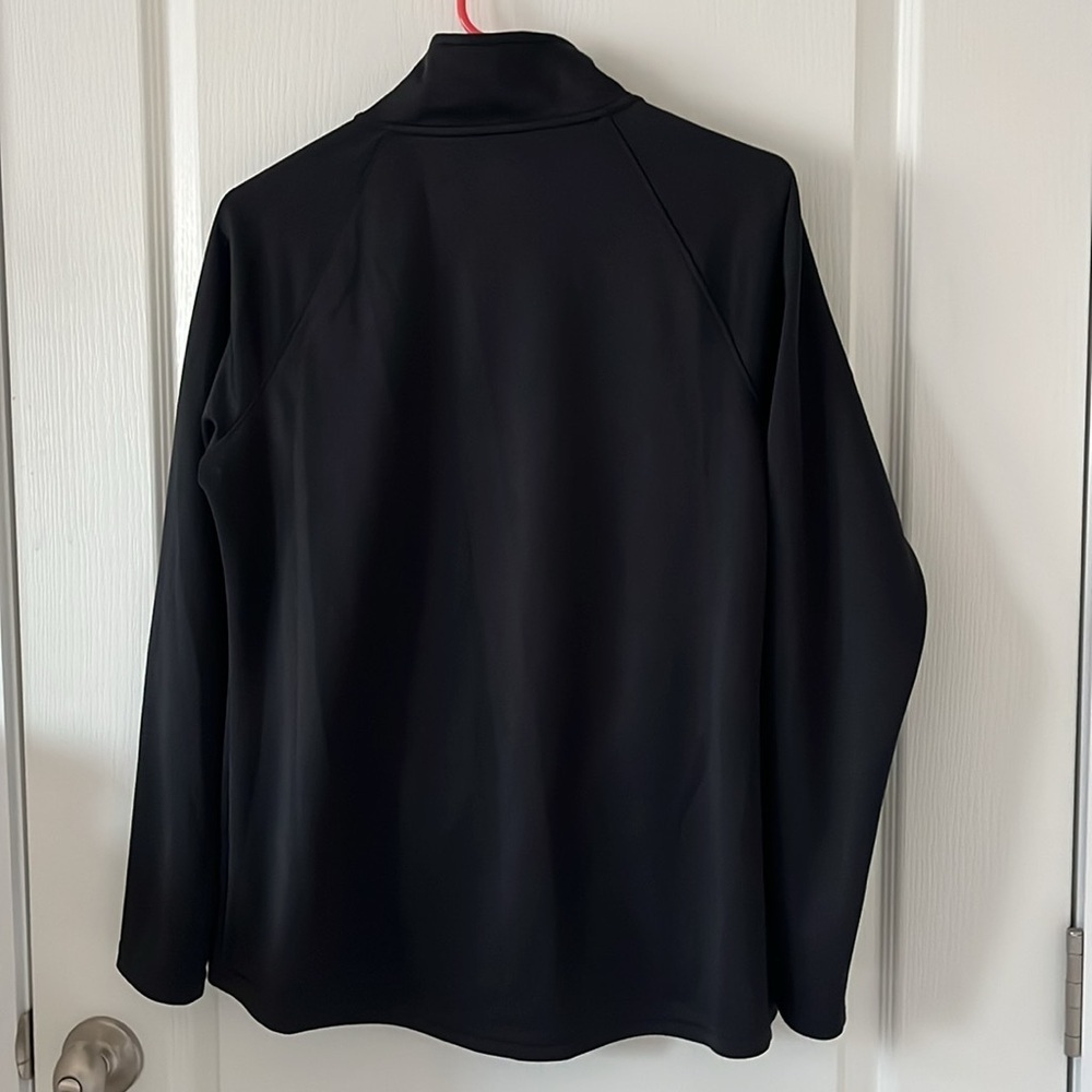 Avia Activewear Long Sleeves 1/4 Zip Quilted Front  Pocket Top Hoddie Sz M Black - Picture 4 of 9